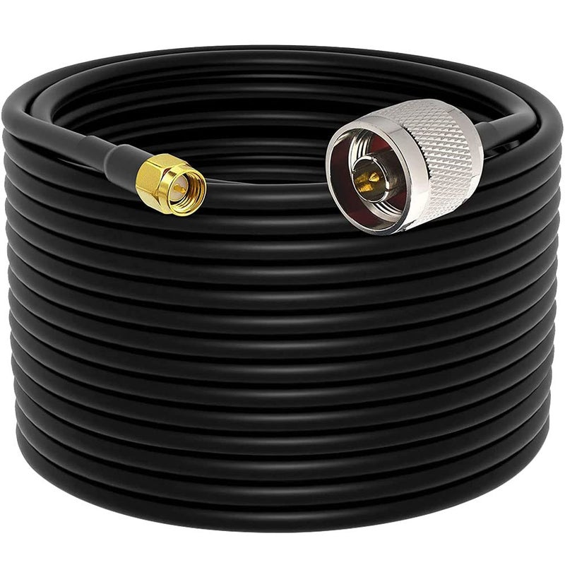 onelinkmore Low Loss RG58 N Male to SMA Male Antenna 75FT RF Coaxial Cable and Two-Way Radio Applications Pure Copper 50 ohm Cable for 3G/4G/5G/LTE/ADS-B/Ham/GPS/WiFi/RF Radio to Antenna - Image 1